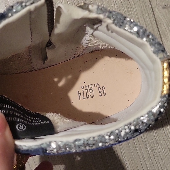 Golden Goose Ggdb Slide Silver Glitter Multicolor - Picture 7 of 11